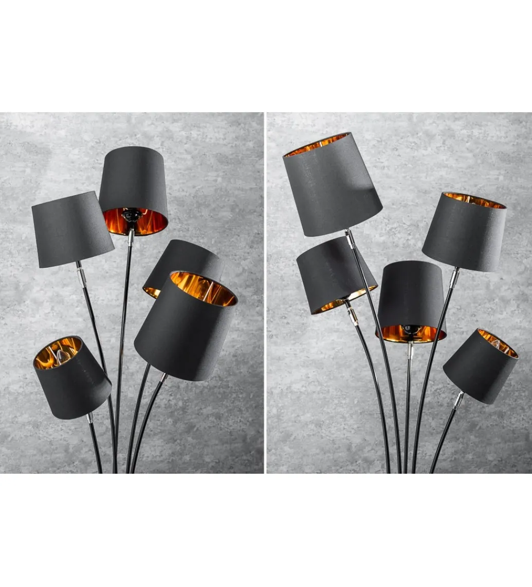 Lampa podłogowa Levels 178 cm czarno złota*Invicta Interior Clearance