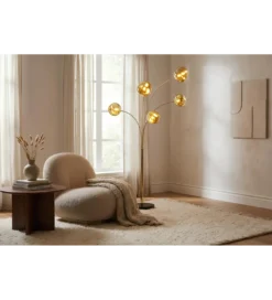 Lampa podłogowa LIQUID DIAMOND 202 cm złota*Invicta Interior Discount
