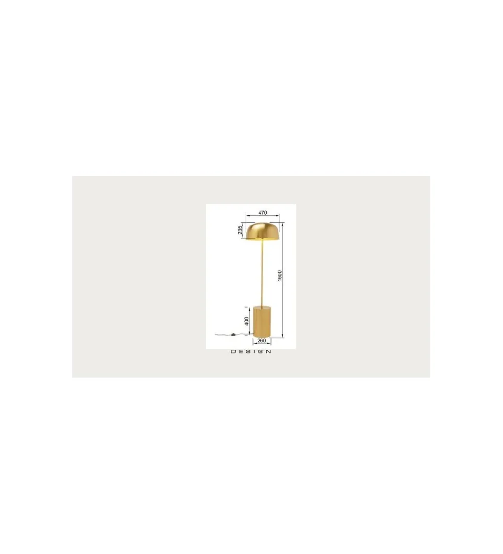 Lampa podłogowa LOUNGY 160 cm złota*KDesign New