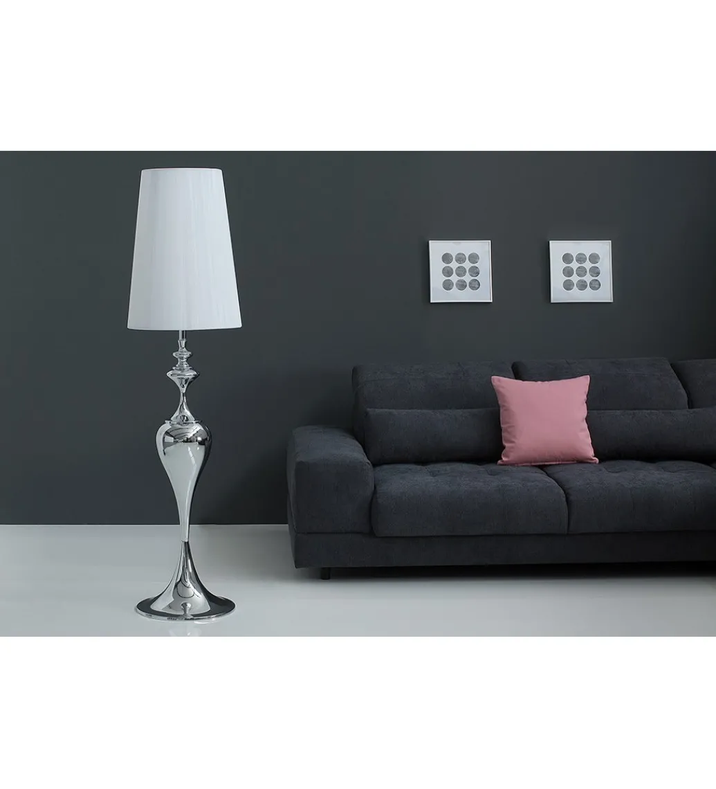 Lampa podłogowa Lucie 160cm biało srebrna*Invicta Interior Hot
