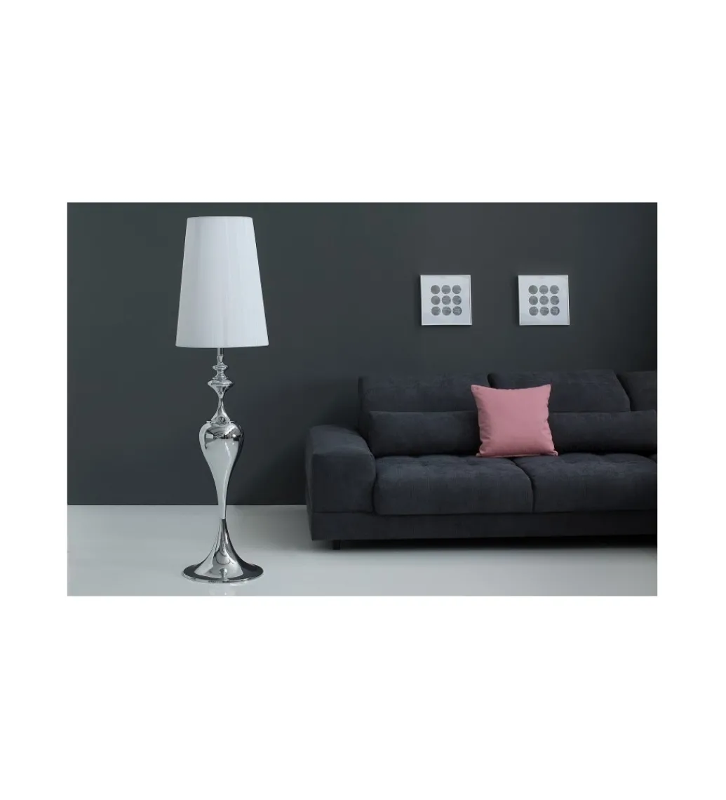Lampa podłogowa Lucie 160cm biało srebrna*Invicta Interior Hot