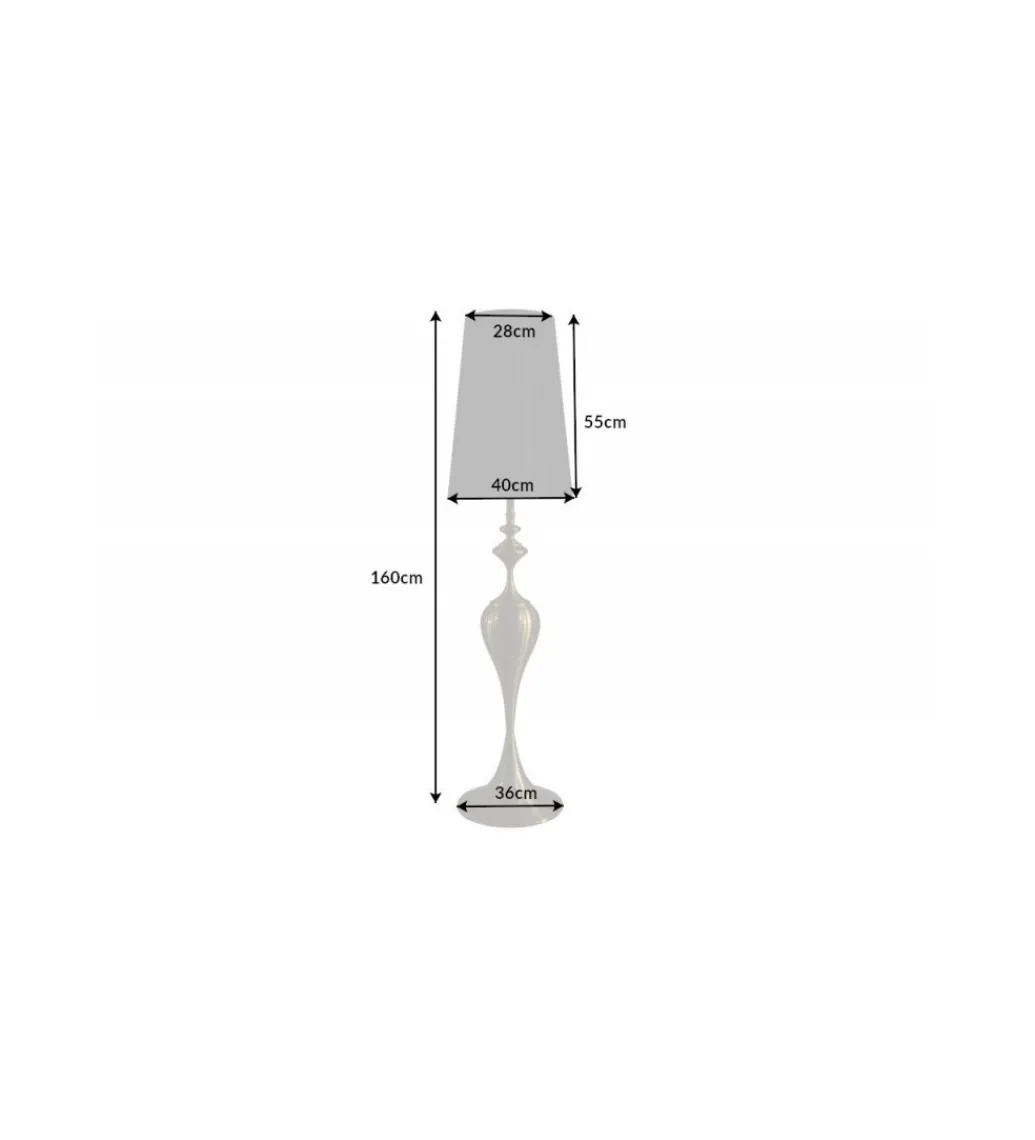Lampa podłogowa Lucie 160 cm czarno złota*Invicta Interior Best