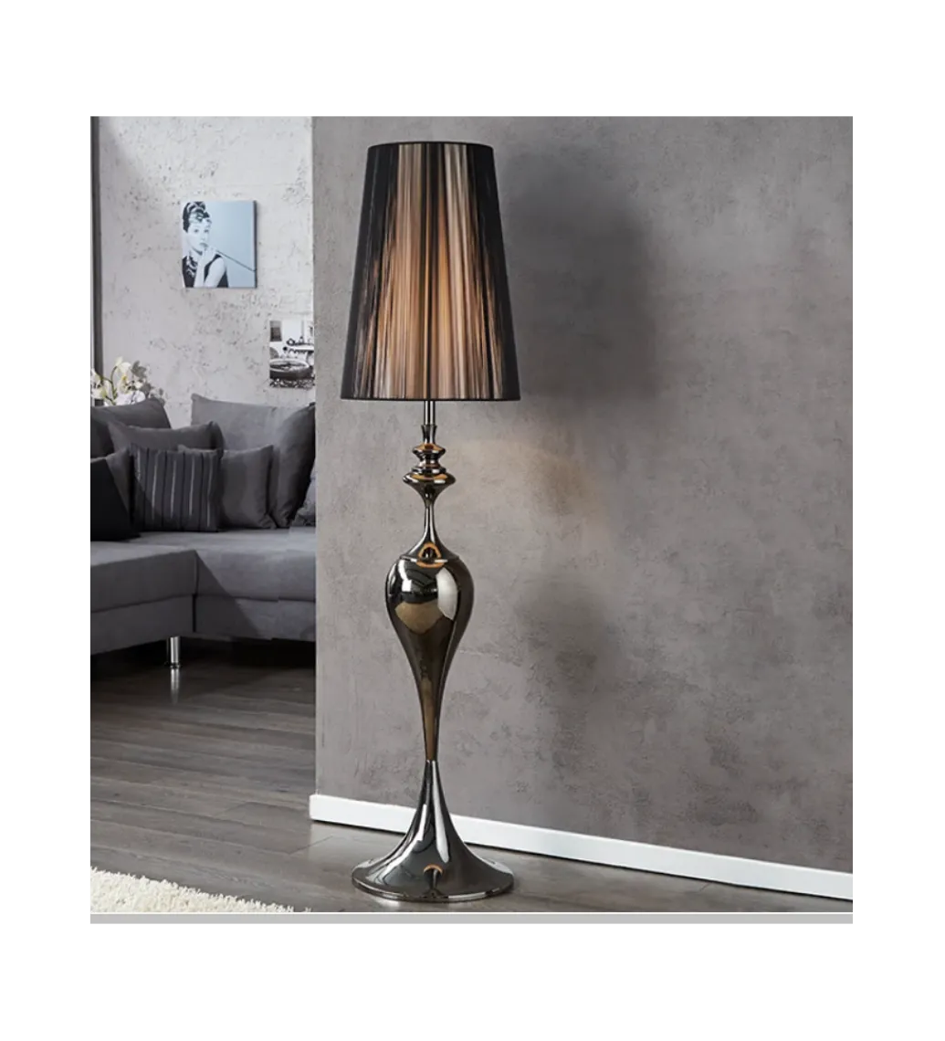Lampa podłogowa Lucie czarna*Invicta Interior Online