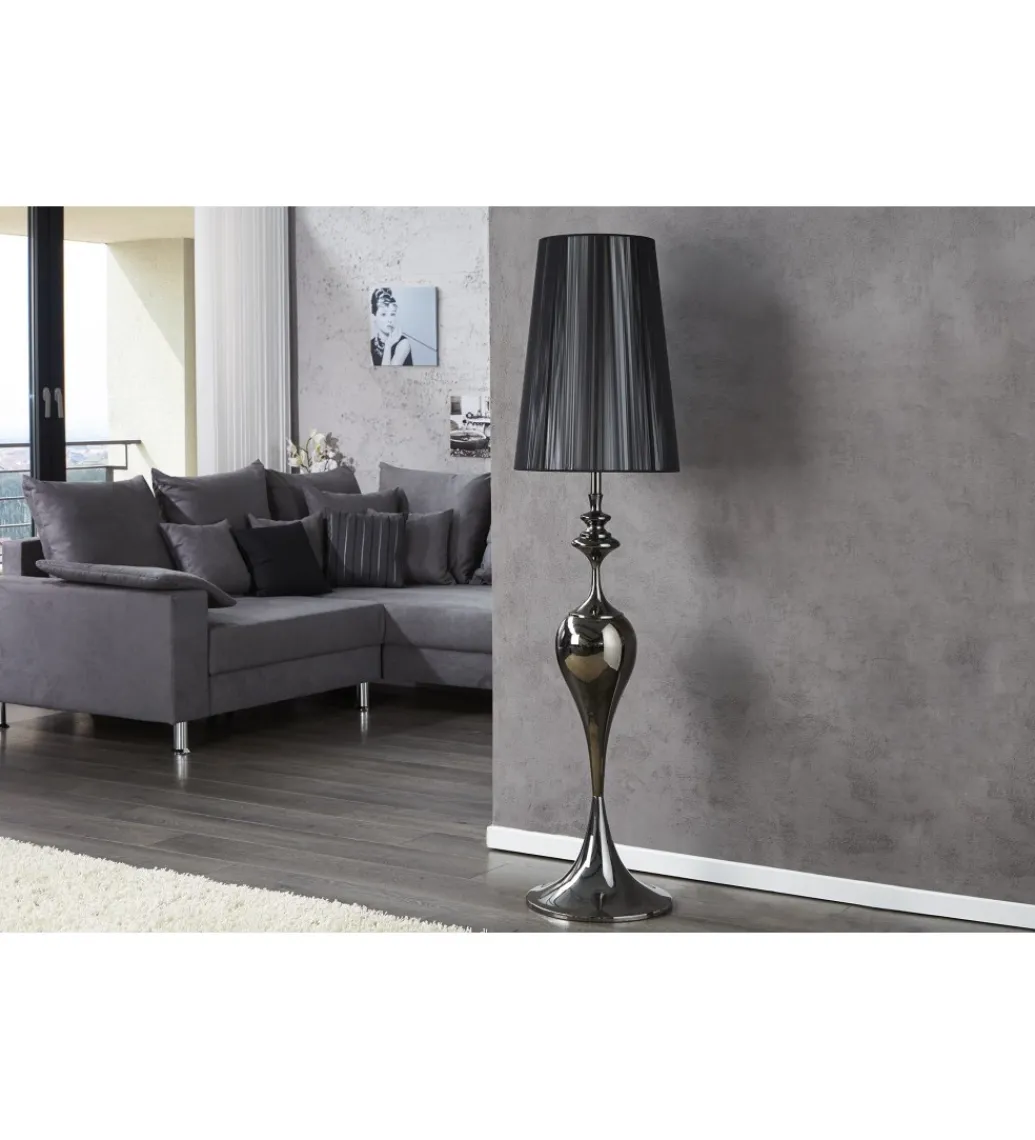 Lampa podłogowa Lucie czarna*Invicta Interior Online