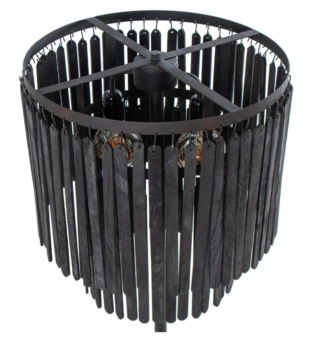 Lampa podłogowa LUTER 148 cm czarna*Exclusivas Clearance