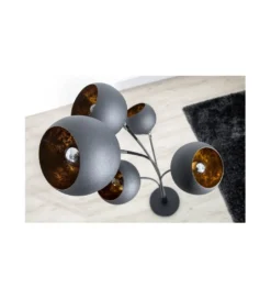 Lampa podłogowa Magma 170cm czarne złoto*Invicta Interior Online