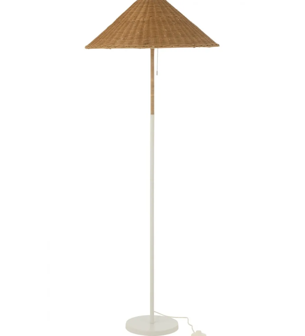 Lampa podłogowa MERTAN 154 cm rattan biała*J-Line Outlet