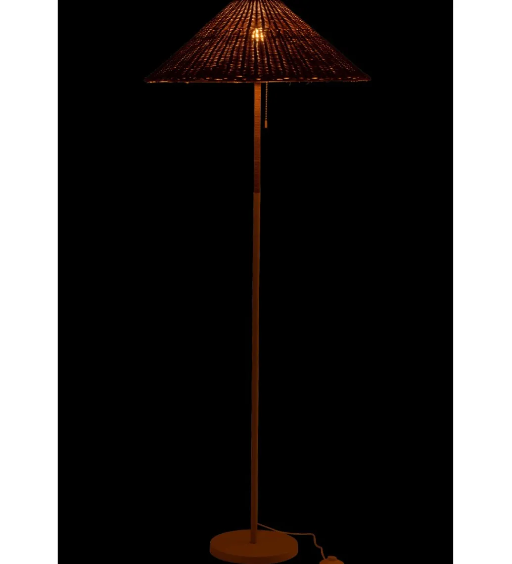 Lampa podłogowa MERTAN 154 cm rattan biała*J-Line Outlet