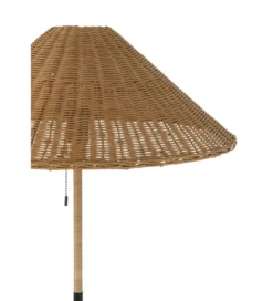 Lampa podłogowa MERTAN 154 cm rattan czarna*J-Line