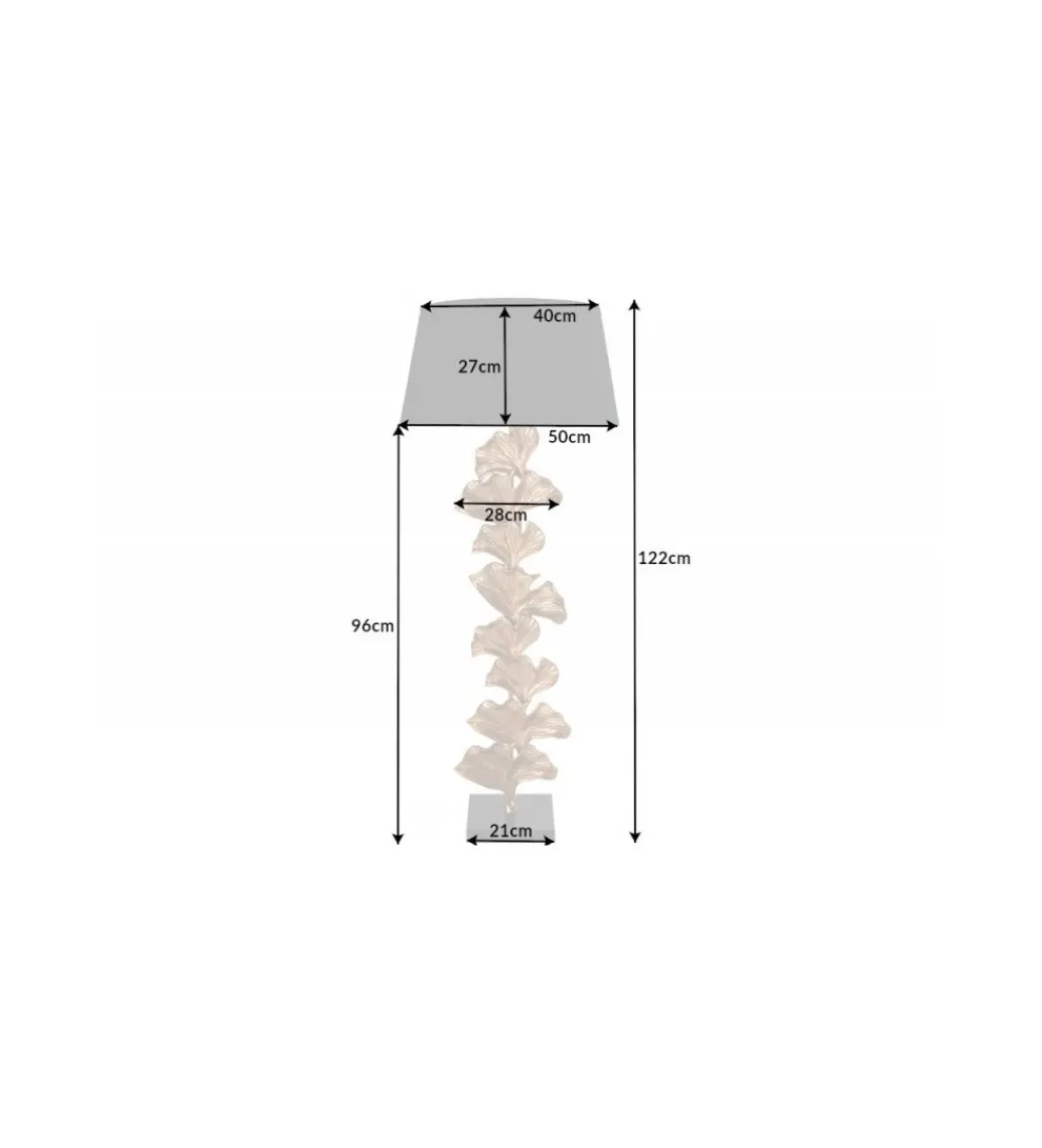Lampa podłogowa Morella 122 cm srebrna*Invicta Interior