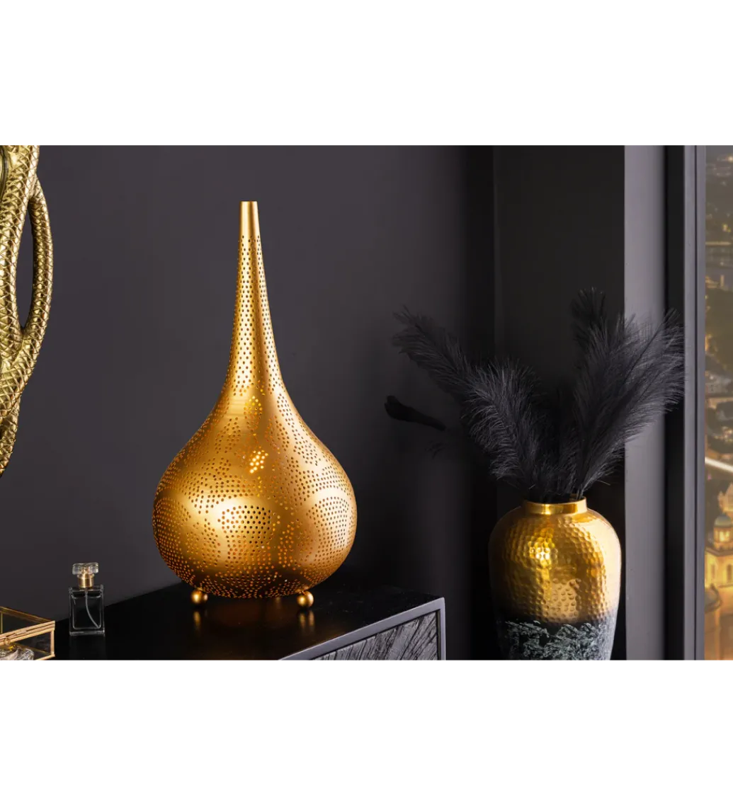 Lampa podłogowa ORIENT LIVING 50 cm ze złotym dekorem*Invicta Interior - przedsprzedaż Sale