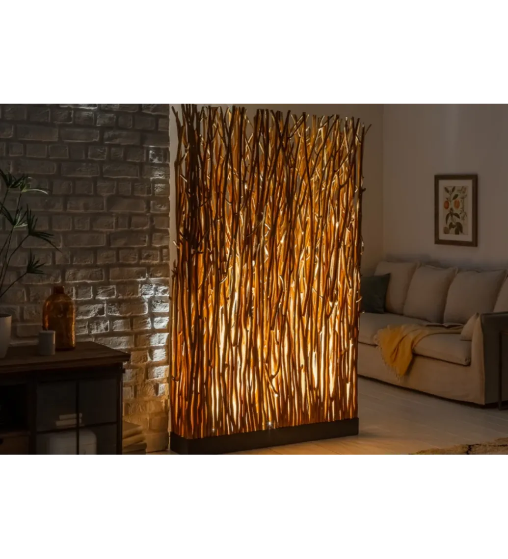 Lampa podłogowa Parave 180 cm longan naturalna*Invicta Interior Clearance