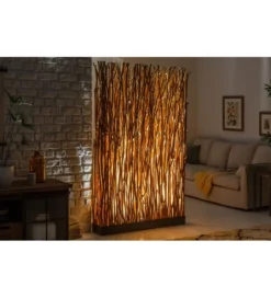 Lampa podłogowa Parave 180 cm longan naturalna*Invicta Interior Clearance