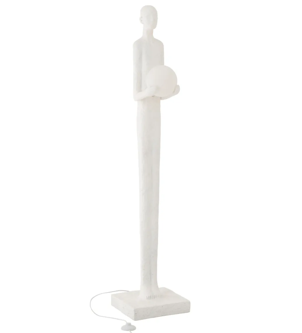 Lampa podłogowa PERSON 151 cm biała*J-Line Discount