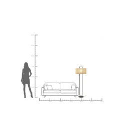 Lampa podłogowa PHILADELPHIA 152 cm czarna*KDesign Outlet