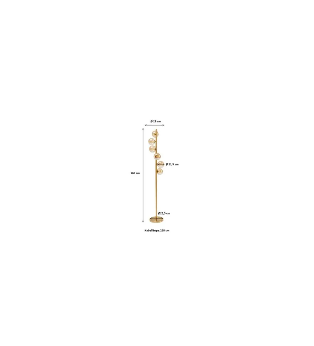 Lampa podłogowa SCALA BALLS 160 cm złota*KDesign Clearance