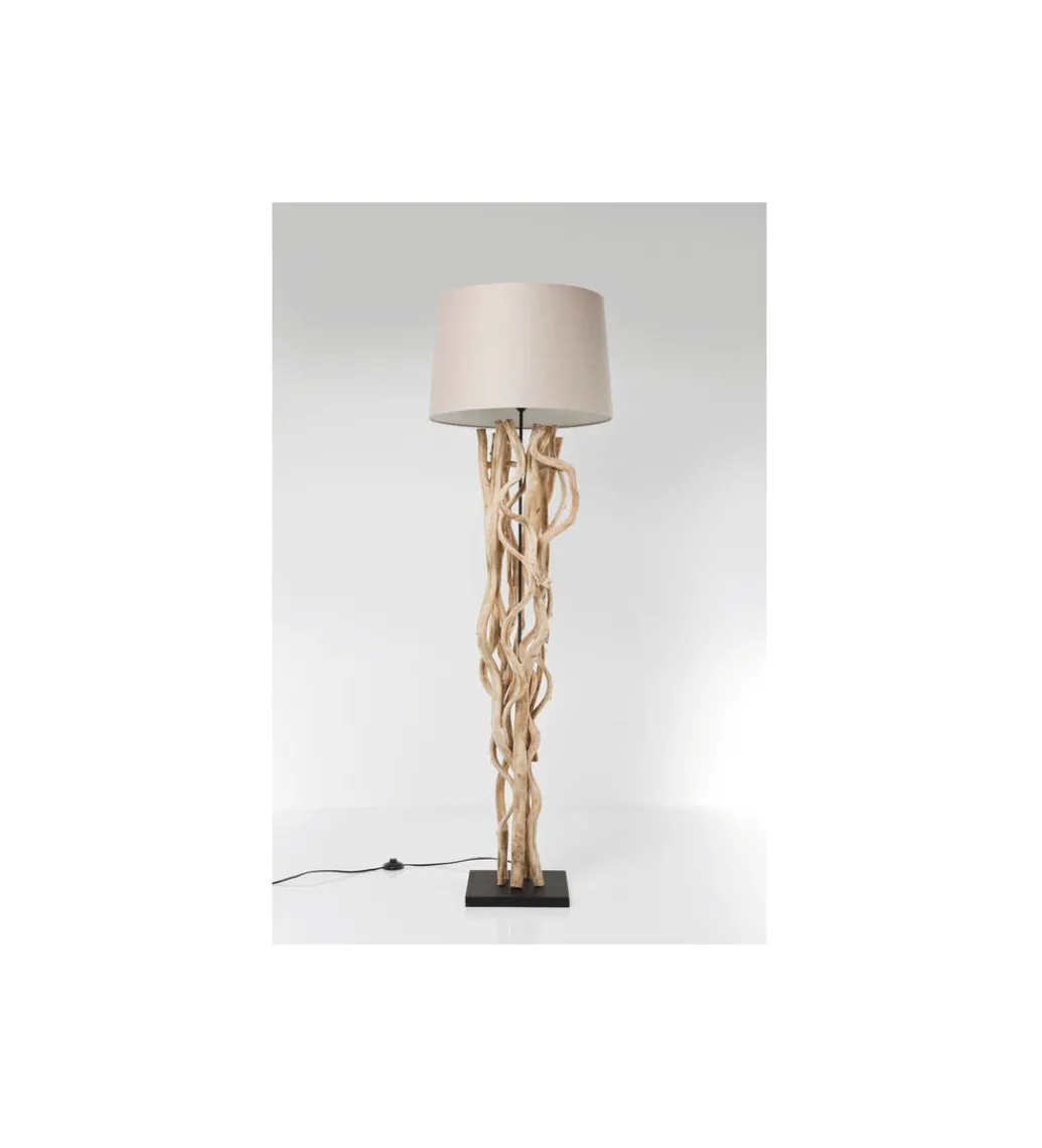 Lampa podłogowa SCULTRA drewno akacja*KDesign Best