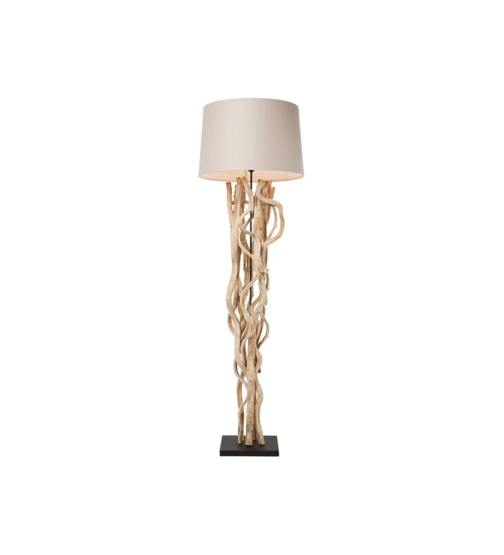 Lampa podłogowa SCULTRA drewno akacja*KDesign Best