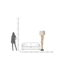 Lampa podłogowa SCULTRA drewno akacja*KDesign Best