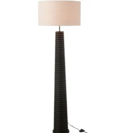 Lampa podłogowa SHARY 160 cm drewno ailanthus czarna*J-Line Hot
