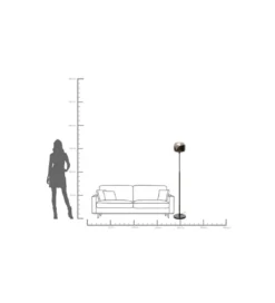 Lampa podłogowa SMOKE GOBLET BALL 160 cm*KDesign Outlet