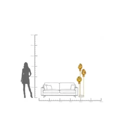 Lampa podłogowa SUPERNOVA AMBER 160 cm złota*KDesign