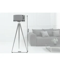 Lampa podłogowa Tripod czarna*Invicta Interior Sale