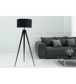 Lampa podłogowa Tripod czarna*Invicta Interior Sale