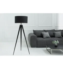 Lampa podłogowa Tripod czarna*Invicta Interior Sale