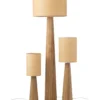Lampa podłogowa UMBRELLA 157 cm drewno ailantus naturalna*J-Line Best