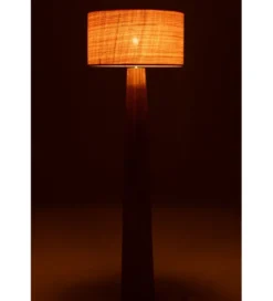 Lampa podłogowa UMBRELLA 157 cm drewno ailantus naturalna*J-Line Best