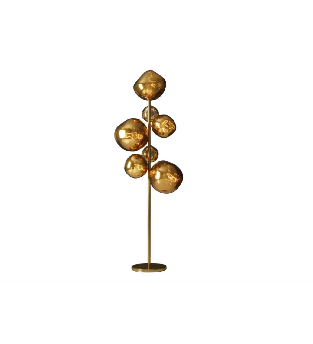 Lampa stojąca LIQUID DIAMOND 170 cm złota*Invicta Interior - przedsprzedaż