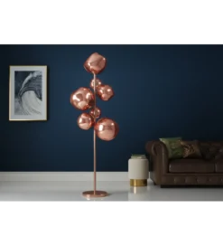 Lampa stojąca LIQUID DIAMOND 170 cm stalowa miedź*Invicta Interior - przedsprzedaż Online