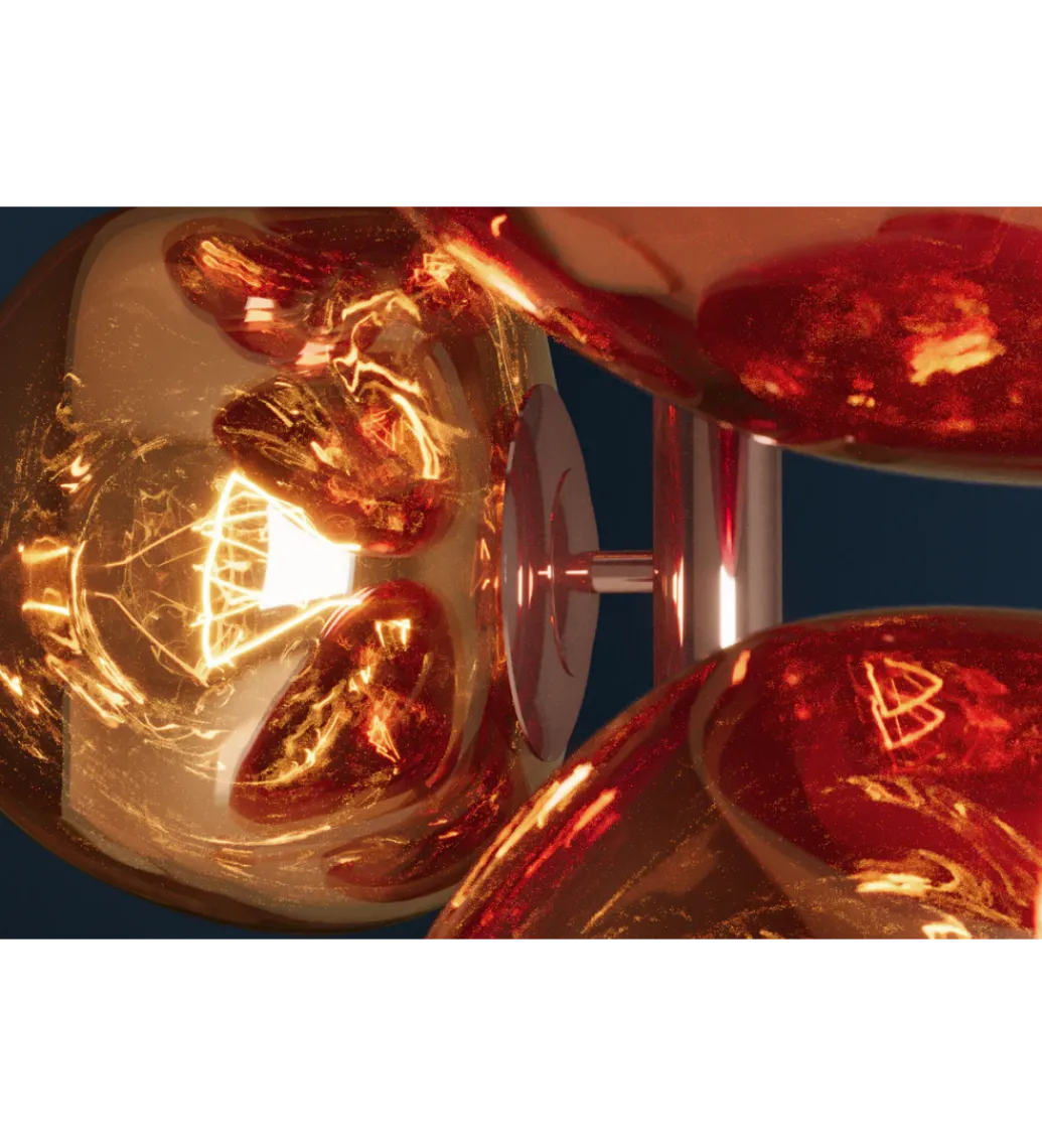 Lampa stojąca LIQUID DIAMOND 170 cm stalowa miedź*Invicta Interior - przedsprzedaż Online