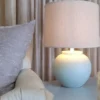 Lampa stołowa ABARLE ceramika antyczna biel*Exclusivas