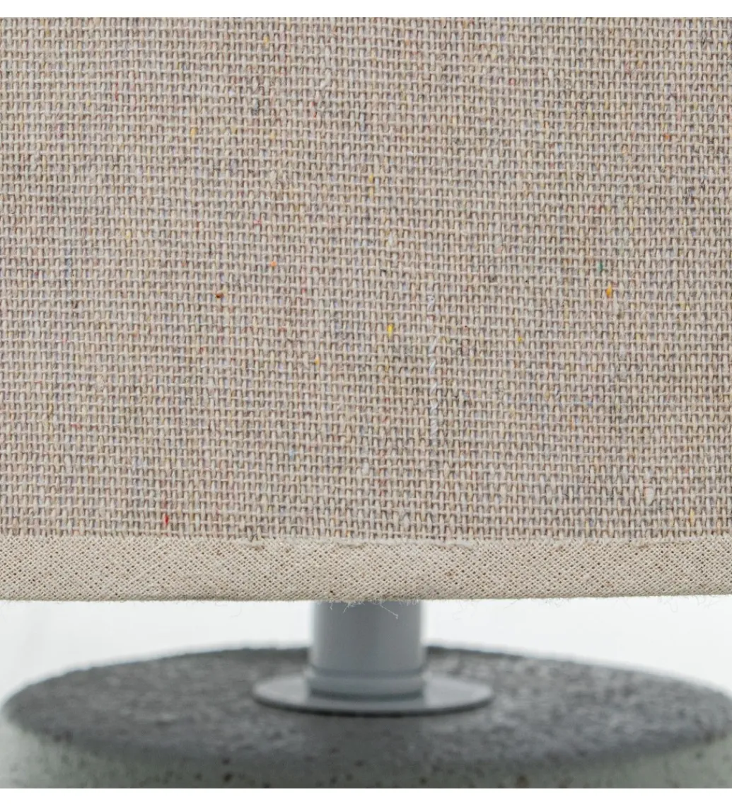 Lampa stołowa ABARLE ceramika antyczna biel*Exclusivas