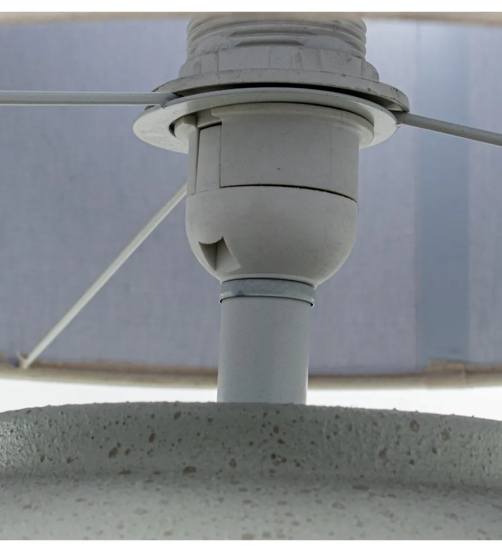 Lampa stołowa ABARLE ceramika antyczna biel*Exclusivas