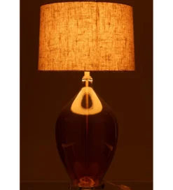 Lampa stołowa AMBER 85 cm szklana*J-Line Discount
