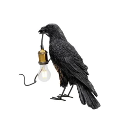 Lampa stołowa Animal Crow 34 cm czarna*KDesign Sale