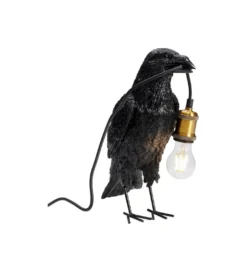 Lampa stołowa Animal Crow 34 cm czarna*KDesign Sale