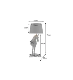 Lampa stołowa Animal Horse 75 cm czarna*Invicta Interior Outlet