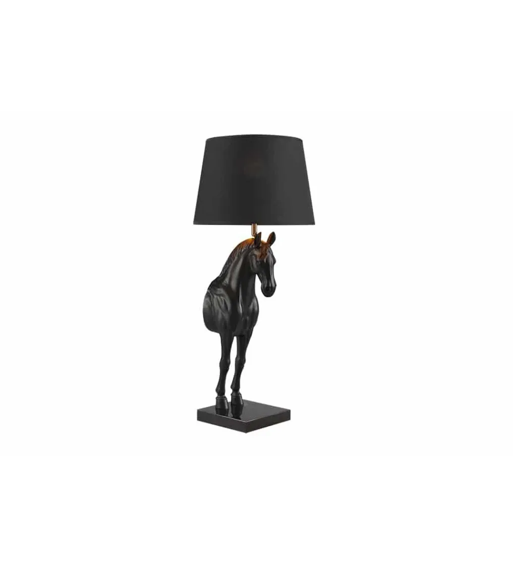 Lampa stołowa Animal Horse 75 cm czarna*Invicta Interior Outlet