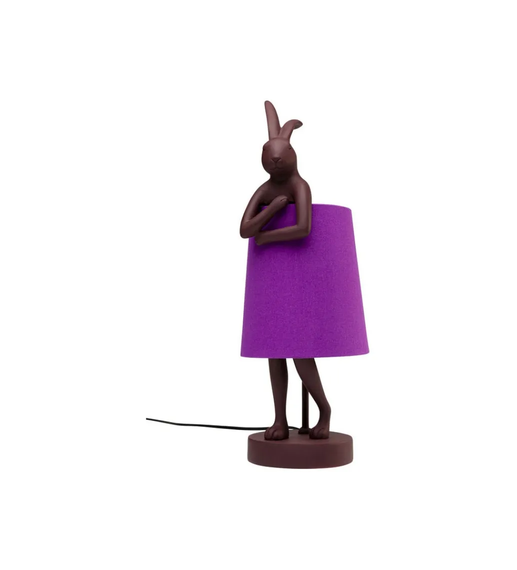 Lampa stołowa Animal Rabbit 50 cm czerwono fioletowa*KDesign Sale
