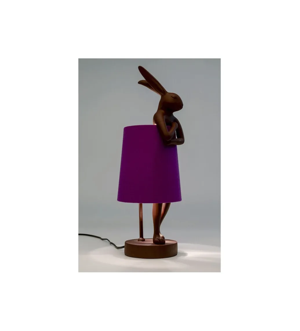 Lampa stołowa Animal Rabbit 50 cm czerwono fioletowa*KDesign Sale