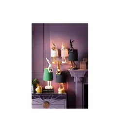 Lampa stołowa Animal Rabbit 50 cm biało różowa*KDesign Online