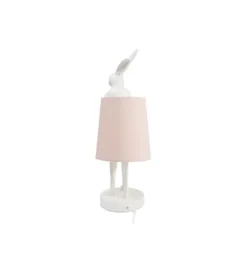 Lampa stołowa Animal Rabbit 50 cm biało różowa*KDesign Online