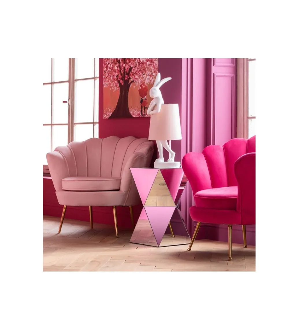 Lampa stołowa Animal Rabbit 68 cm biało różowa*KDesign Online