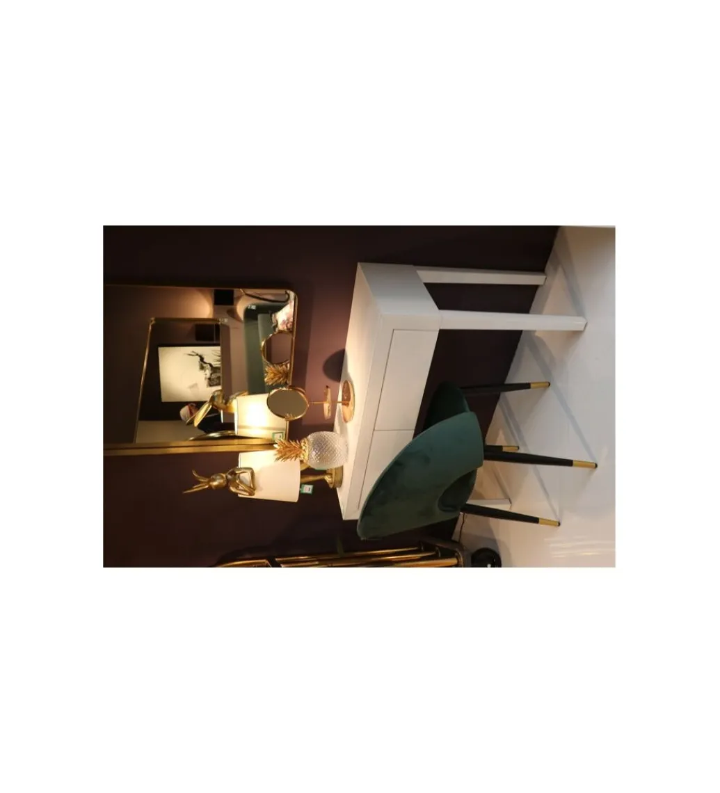 Lampa stołowa Animal Rabbit 68 cm złoto biała*KDesign New