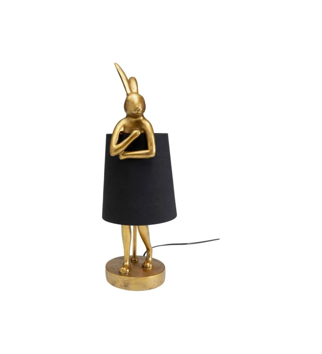Lampa stołowa Animal Rabbit 50 cm złoto czarna*KDesign Best