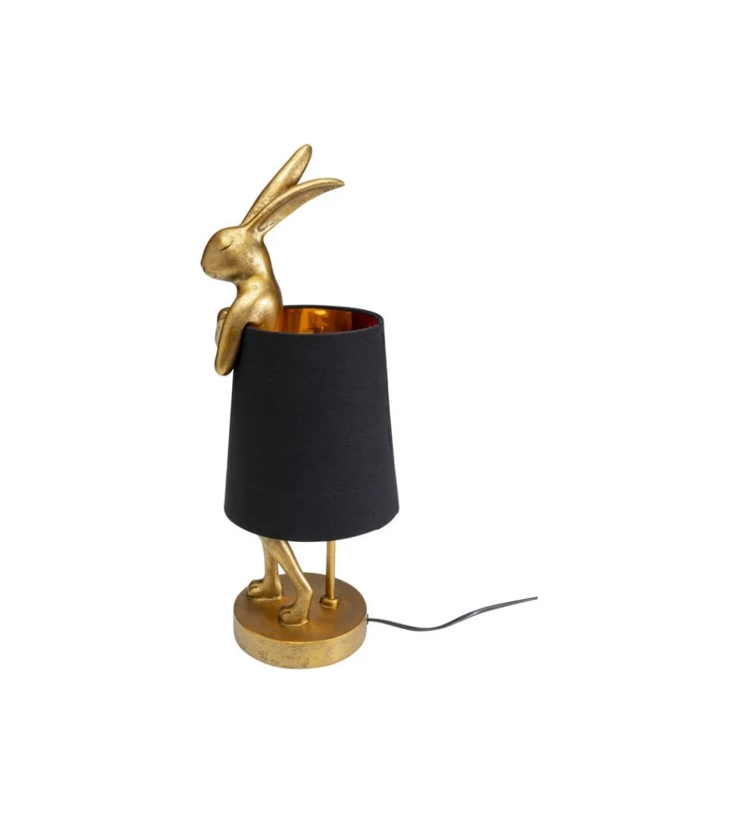 Lampa stołowa Animal Rabbit 50 cm złoto czarna*KDesign Best